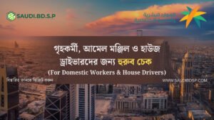 যারা গৃহকর্মী (Female Domestic Worker), হাউজ ড্রাইভার (House Driver), আমেল মঞ্জিল (Aamel Manzil), তাব্বাক মঞ্জিল (Tabbak Manzil) হিসেবে কাজ করেন, তারা আবশার (Absher) বা মুকিম (Muqeem) সিস্টেমের মাধ্যমে হুরুব চেক করতে পারবেন।